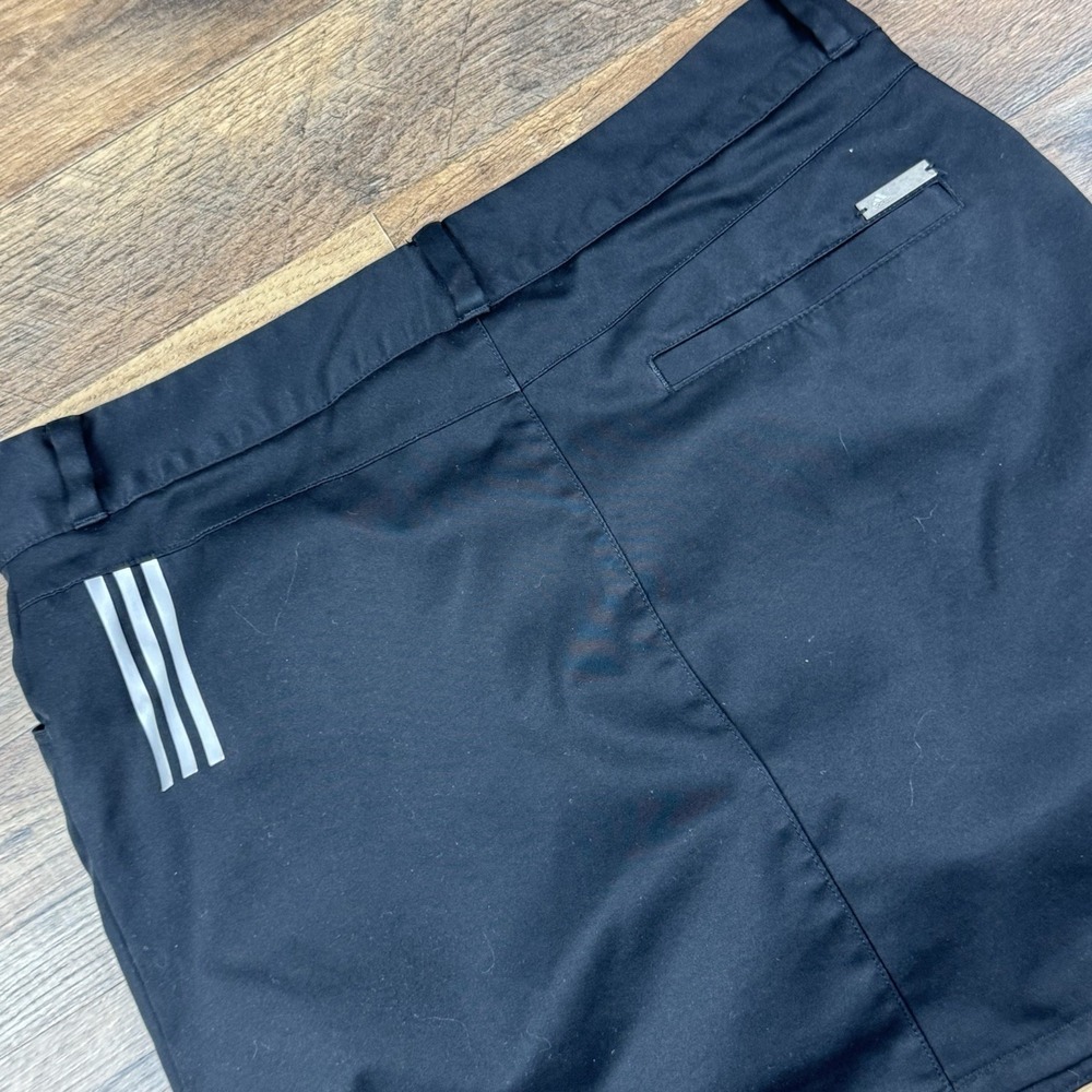 Adidas 3-Stripe Black‎ Golf Skort ClimaCool Built-In Shorts Size 4 EUC